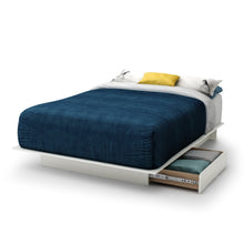 Load image into Gallery viewer, Full size White Modern Platform Bed Frame with 2 Storage Drawers