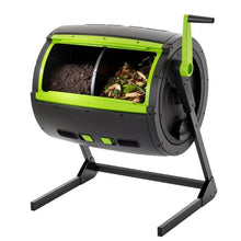 Load image into Gallery viewer, Rotating 65-Gallon Compost Bin Tumbler with 2 Compartments