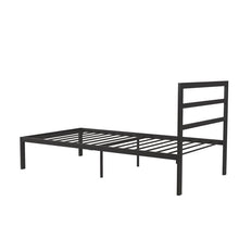 Load image into Gallery viewer, Twin Black Metal Platform Bed Frame with Headboard Included
