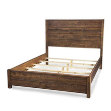 Load image into Gallery viewer, FarmHome Walnut Solid Pine Platform Bed in Queen Size
