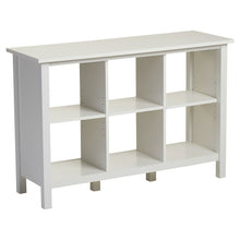 Load image into Gallery viewer, Adjustable Shelf 6-Cube Bookcase Storage Unit Sideboard in White