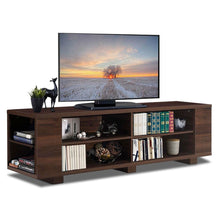 Load image into Gallery viewer, Modern TV Stand in Walnut Wood Finish - Holds up to 60-inch TV
