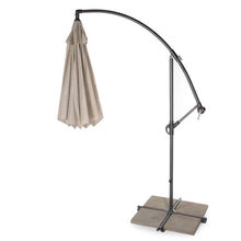 Load image into Gallery viewer, 10 Foot Mocha Offset Patio Canopy Umbrella Rotates 360 Degrees
