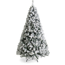 Load image into Gallery viewer, 7.5 Foot Easy Set Up Snow Flocked Faux Pine Christmas Tree with Metal Stand
