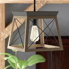 Load image into Gallery viewer, Antique Bronze Dimmable Light Lantern Geometric Chandelier
