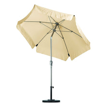 Load image into Gallery viewer, Beige 7.5 Foot Off-White Patio Umbrella with Push Button Tilt and Metal Pole
