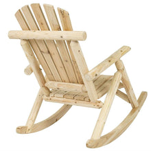 Load image into Gallery viewer, Outdoor Wooden Log Rocking Chair - Adirondack Style
