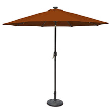 Load image into Gallery viewer, 9 Foot Octagonal Olefin Market Umbrella with Auto-Tilt Terra Cotta

