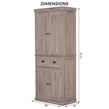 Load image into Gallery viewer, Farmhouse 6ft  Kitchen / Bathroom Storage Pantry Drawer Cabinet Wood Grain
