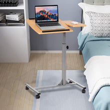 Load image into Gallery viewer, Mobile Laptop Desk Cart on Wheels with Wood Top
