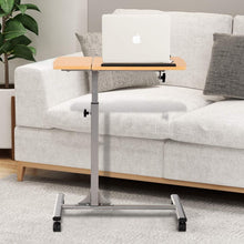 Load image into Gallery viewer, Mobile Laptop Desk Cart on Wheels with Wood Top
