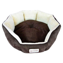 Load image into Gallery viewer, Mocha Beige Round Oval Pet Bed for Small Dogs or Cats
