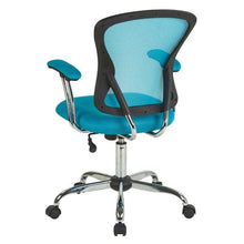 Load image into Gallery viewer, Blue High Back Mesh Office Chair with Padded Armrest
