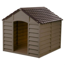 Load image into Gallery viewer, Large Heavy Duty Outdoor Waterproof Dog House in Brown Polypropylene
