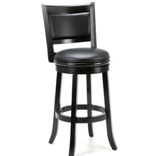 Load image into Gallery viewer, Black 29-inch Swivel Seat Barstool with Faux Leather Cushion Seat
