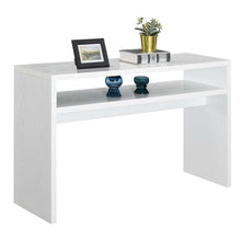Load image into Gallery viewer, Modern FarmHome White Sofa Table Console Table with Bottom Shelf
