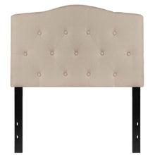 Load image into Gallery viewer, Twin size Beige Fabric Upholstered Button Tufted Headboard
