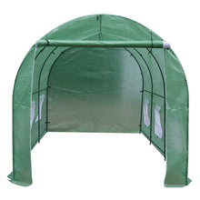 Load image into Gallery viewer, Outdoor 7 x 12 Ft Greenhouse Kit with Steel Frame and Green Cover

