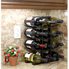 Load image into Gallery viewer, 12-Bottle Wine Rack in Dark Espresso Finish Bamboo
