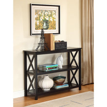 Load image into Gallery viewer, 3-Tier Black Sofa Table Bookcase Living Room Shelves
