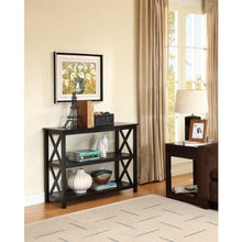 Load image into Gallery viewer, 3-Tier Black Sofa Table Bookcase Living Room Shelves

