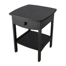 Load image into Gallery viewer, Black 1-Drawer Bedroom Nightstand Contemporary End Table
