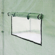Load image into Gallery viewer, Outdoor 7 x 15 Ft Hoop House Greenhouse with Steel Frame and Green PE Cover

