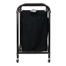 Load image into Gallery viewer, Bronze Laundry Hamper Cart with 2 Black Sorter Bags
