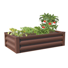 Load image into Gallery viewer, Brown Powder Coated Metal Raised Garden Bed Planter Made In USA
