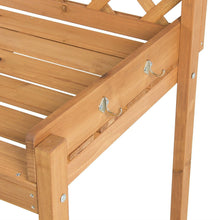 Load image into Gallery viewer, Solid Wood Garden Work Table Potting Bench in Natural Finish
