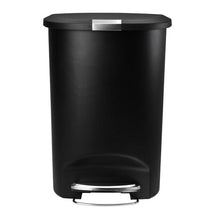 Load image into Gallery viewer, Black 13-Gallon Kitchen Trash Can with Foot Pedal Step Lid
