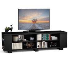 Load image into Gallery viewer, Modern Entertainment Center in Black Wood Finish - Holds up to 60-inch TV
