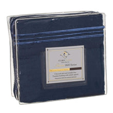 Load image into Gallery viewer, King size 4-Piece Wrinkle-Free Microfiber Sheet Set in Navy Blue
