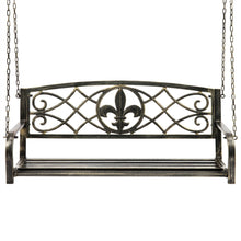 Load image into Gallery viewer, Farm Home Bronze Sturdy 2 Seat Porch Swing Bench Scroll Accents
