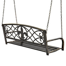 Load image into Gallery viewer, Farm Home Bronze Sturdy 2 Seat Porch Swing Bench Scroll Accents
