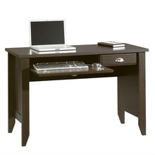 Load image into Gallery viewer, Computer Desk with Keyboard Tray in Dark Brown Mocha Espresso Wood Finish
