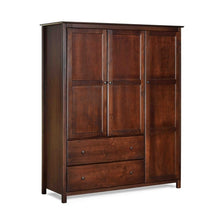Load image into Gallery viewer, Cherry Wood Finish Bedroom Wardrobe Armoire Cabinet Closet
