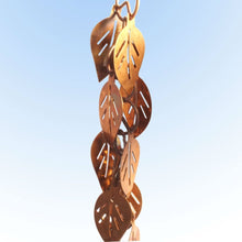 Load image into Gallery viewer, Pure Copper 8.5 Ft Leaves Rain Chain Rainwater Downspout
