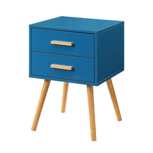 Load image into Gallery viewer, Modern Classic Mid-Century Style End Table Nightstand in Blue Finish
