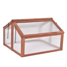 Load image into Gallery viewer, Farmhouse Double Box Wooden Small Portable Garden Greenhouse
