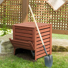 Load image into Gallery viewer, Outdoor 90 Gallon Solid Wood Compost Bin with Brown Finish
