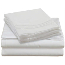 Load image into Gallery viewer, King size 4-piece Silky Soft Microfiber Sheet Set in White
