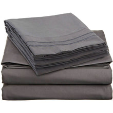 Load image into Gallery viewer, King size Microfiber Sheet Set in Charcoal Stone Gray
