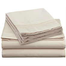 Load image into Gallery viewer, King size 4-Piece Sheet Set in Beige Cream Brushed Microfiber
