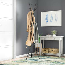 Load image into Gallery viewer, Metal Tree Branch Style Coat Rack with Multiple Hooks in Black
