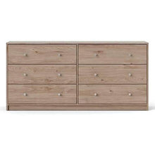 Load image into Gallery viewer, Farmhouse Contemporary 6 Drawer Double Dresser in Oak
