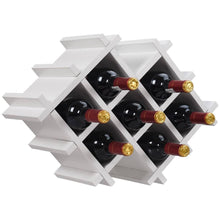 Load image into Gallery viewer, White 5-Piece Wall Mounted Wine Rack Set with Storage Shelves
