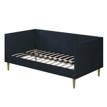 Load image into Gallery viewer, Twin Mid-Century Modern Dark Blue Linen Upholstered Daybed
