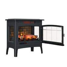 Load image into Gallery viewer, Black Infrared Quartz Electric Fireplace Stove Heater
