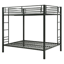 Load image into Gallery viewer, Full over Full size Sturdy Black Metal Bunk Bed
